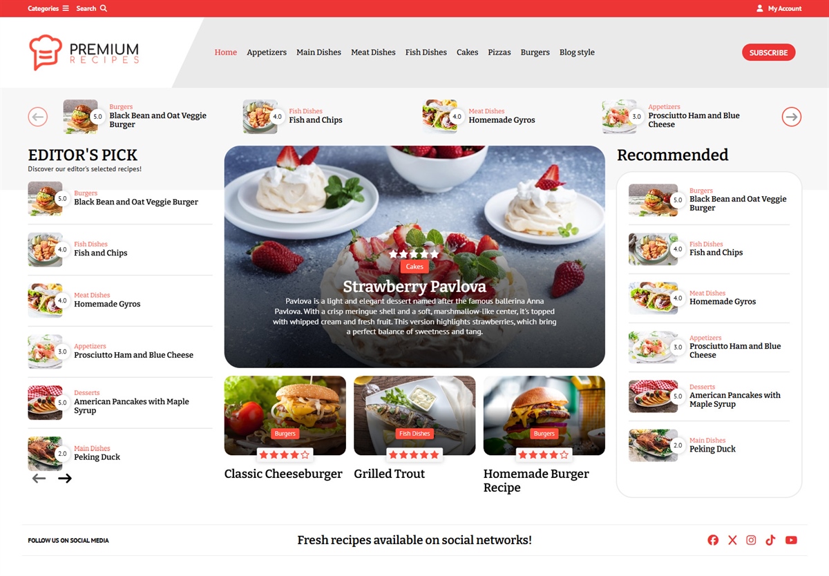 Recipe website